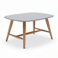 Houten tafel met grijs tafelblad afmetingen 120 x 80 x 75cm