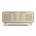 Dressoir van metaal en hout met gietijzeren handgrepen 150 x 40 x 70cm