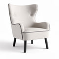 Accentstoel met stoffen bekleding in lichtgrijs 80 x 75 x 90cm